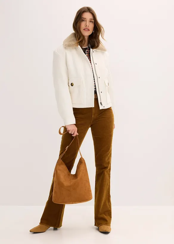 Vinterjakke i ullstil, bonprix