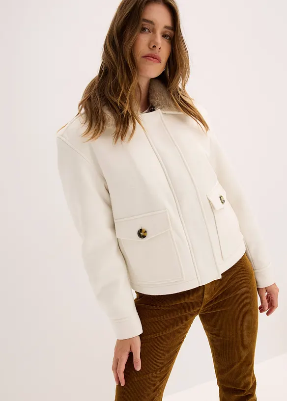 Vinterjakke i ullstil, bonprix