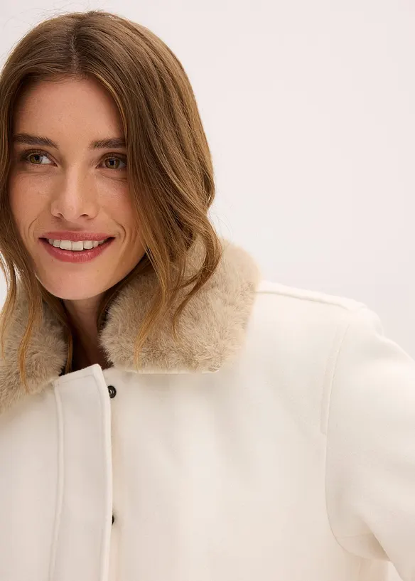 Vinterjakke i ullstil, bonprix