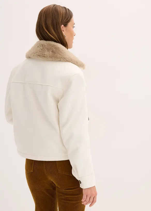 Vinterjakke i ullstil, bonprix