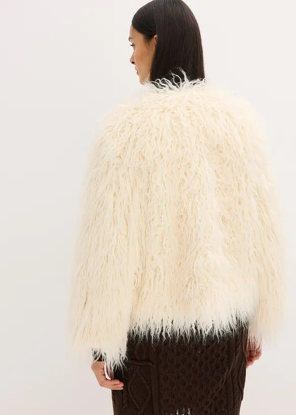 Oversized fuskepels-jakke, bonprix