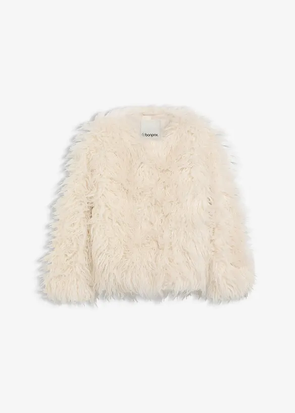 Oversized fuskepels-jakke, bonprix