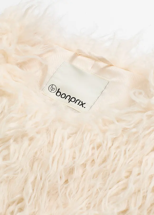 Oversized fuskepels-jakke, bonprix