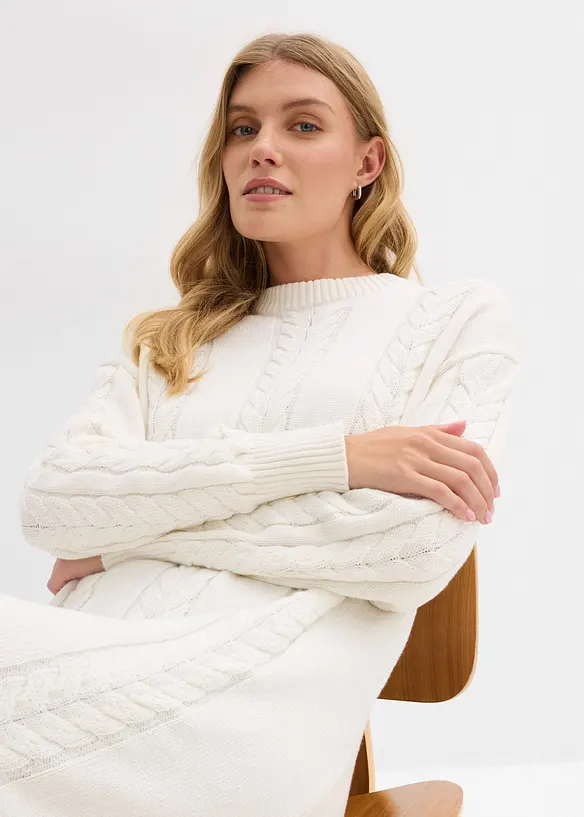 Strikket kjole i 100% bomull, bonprix