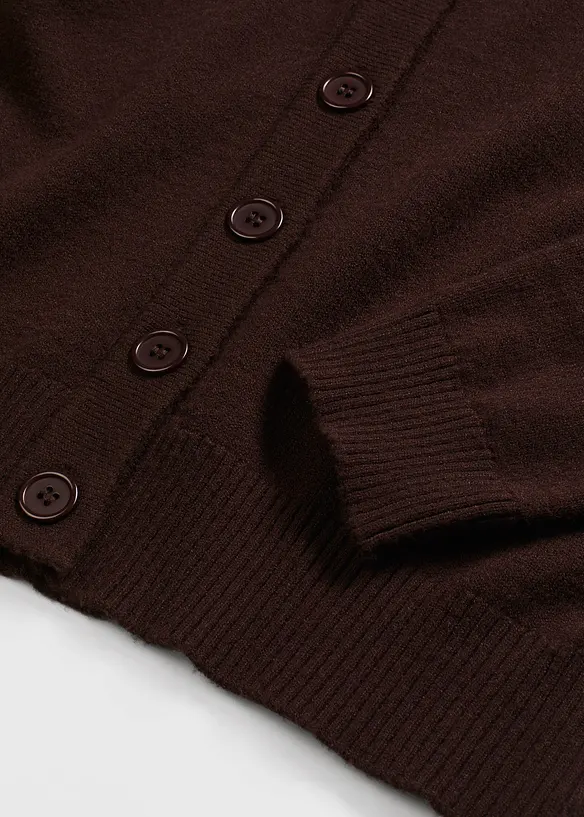 Lang strikkejakke av myk viskosemiks, bonprix