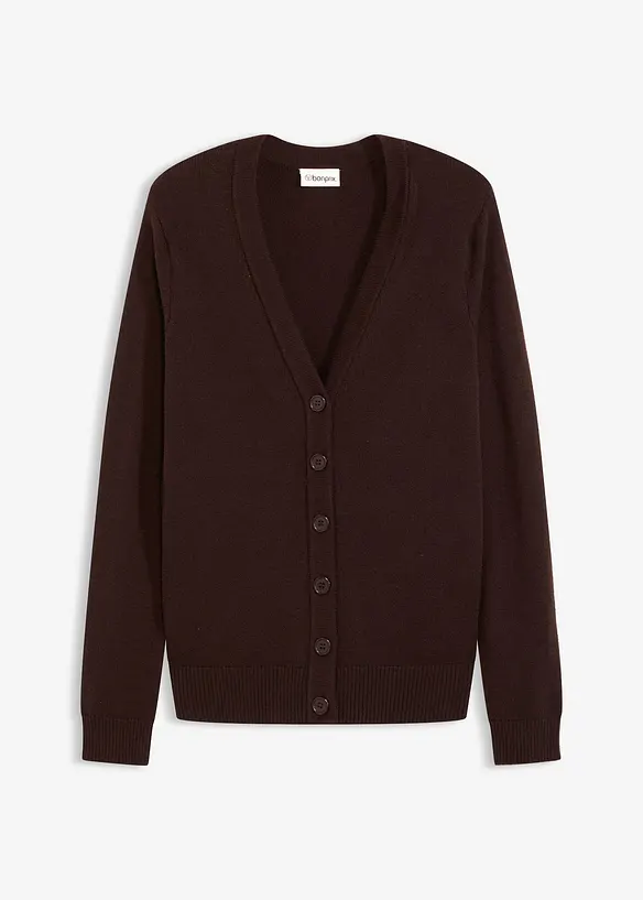 Lang strikkejakke av myk viskosemiks, bonprix