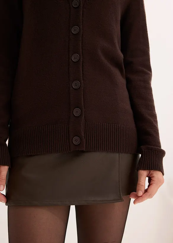 Lang strikkejakke av myk viskosemiks, bonprix