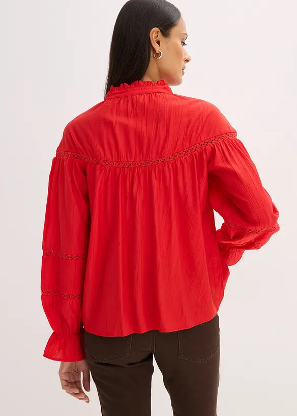 Slip on-bluse av fin viskosemiks, bonprix