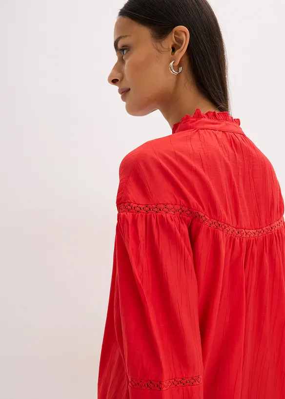 Slip on-bluse av fin viskosemiks, bonprix