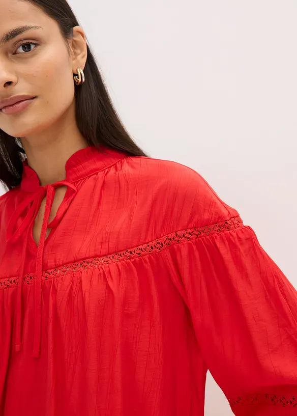 Slip on-bluse av fin viskosemiks, bonprix