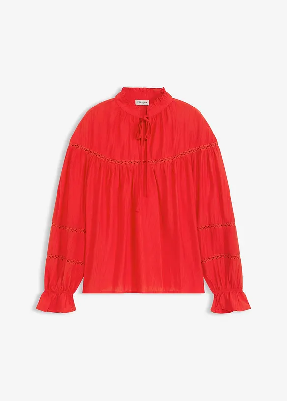 Slip on-bluse av fin viskosemiks, bonprix