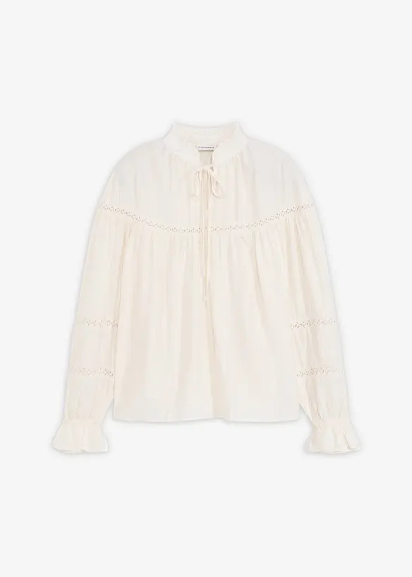 Slip on-bluse av fin viskosemiks, bonprix