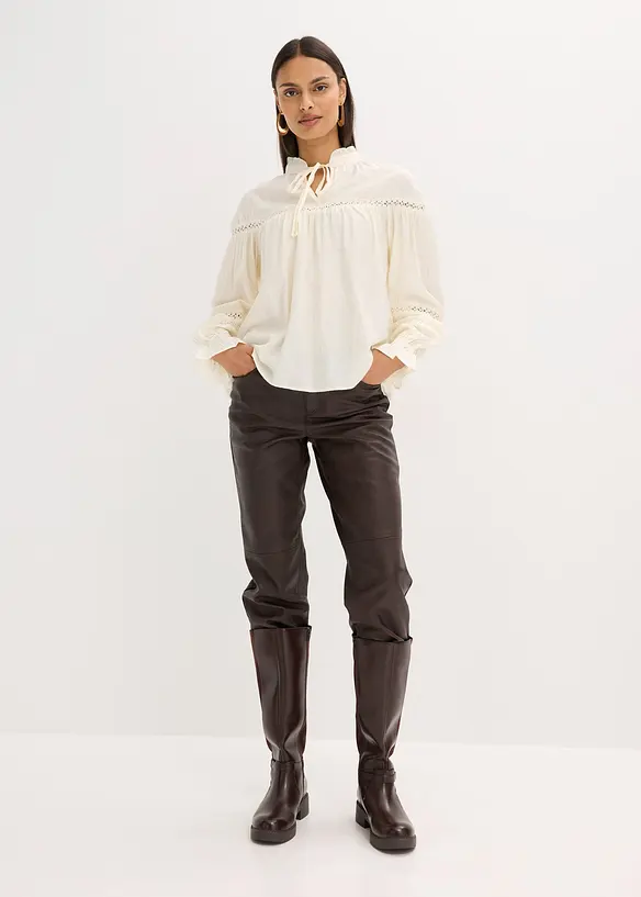 Slip on-bluse av fin viskosemiks, bonprix