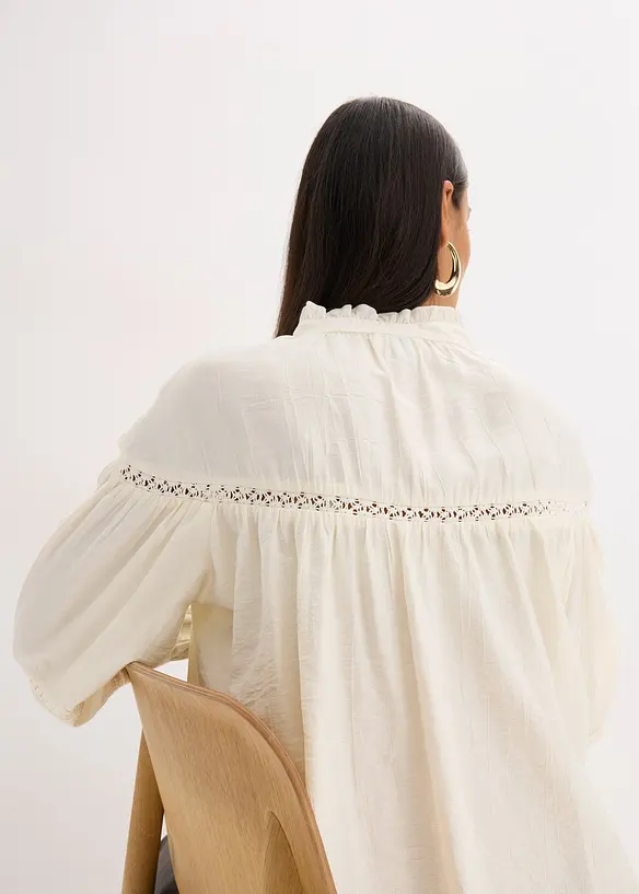 Slip on-bluse av fin viskosemiks, bonprix