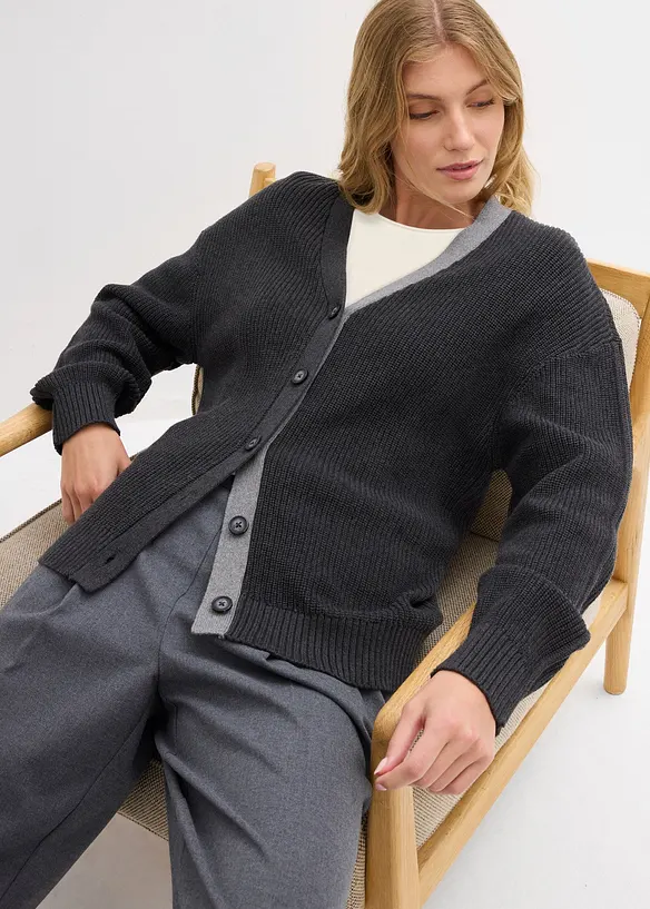 Cardigan i 100% bomull, bonprix