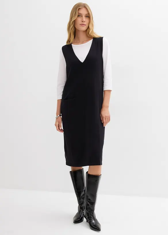 Strikket kjole i 100% bomull, bonprix