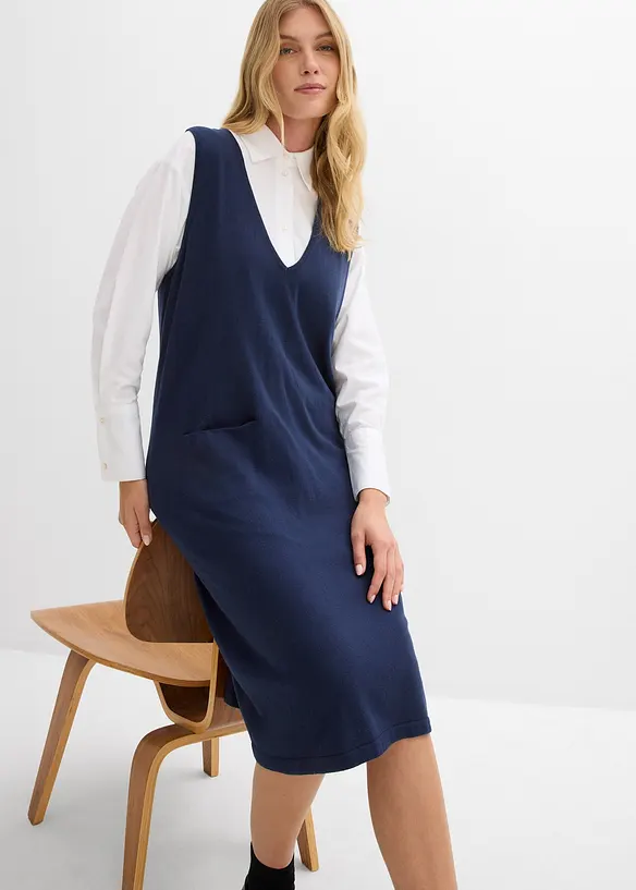 Strikket kjole i 100% bomull, bonprix