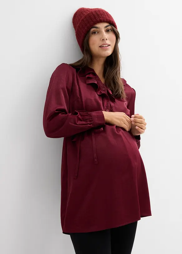 Mammabluse i myk sateng, bonprix