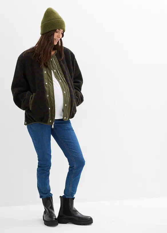 Vendbar, 4-i-1-mammajakke i bomberjakke-look med bæreinnlegg, bonprix