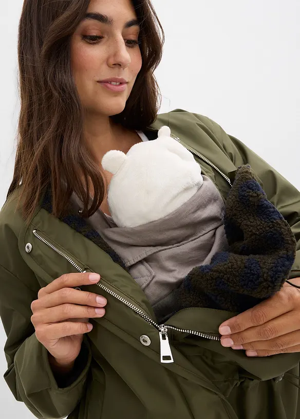 Vendbar, 4-i-1-mammajakke i bomberjakke-look med bæreinnlegg, bonprix