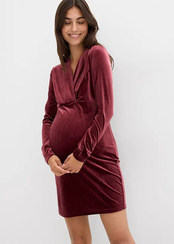 Mamma- og ammekjole av myk fløyel, bonprix