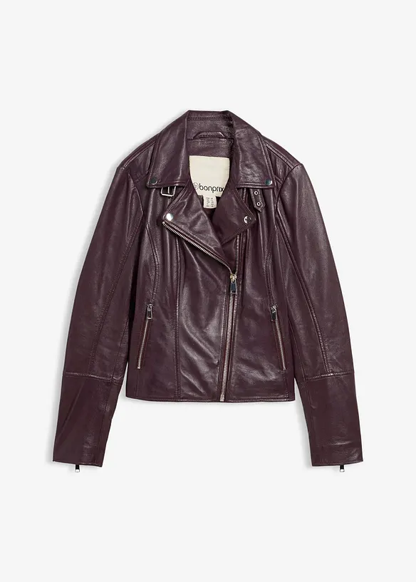 Bikerjakke i nappaskinn, bonprix