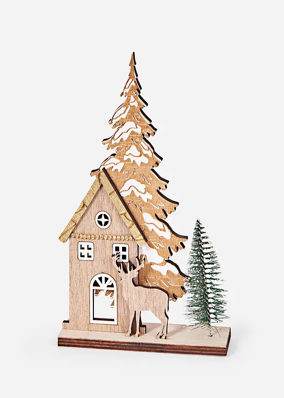 LED-hus med grantre, bonprix