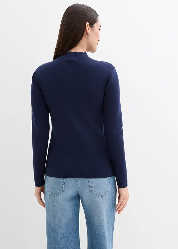 Finstrikket jakke i myk viskosemiks, bonprix