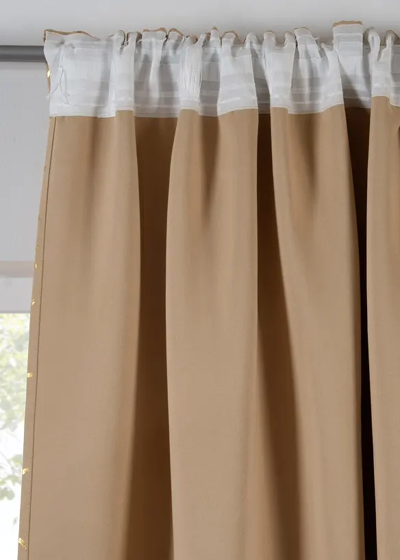 Mørkleggingsgardin med glans, fås også i ekstra lang (1-pack), bonprix