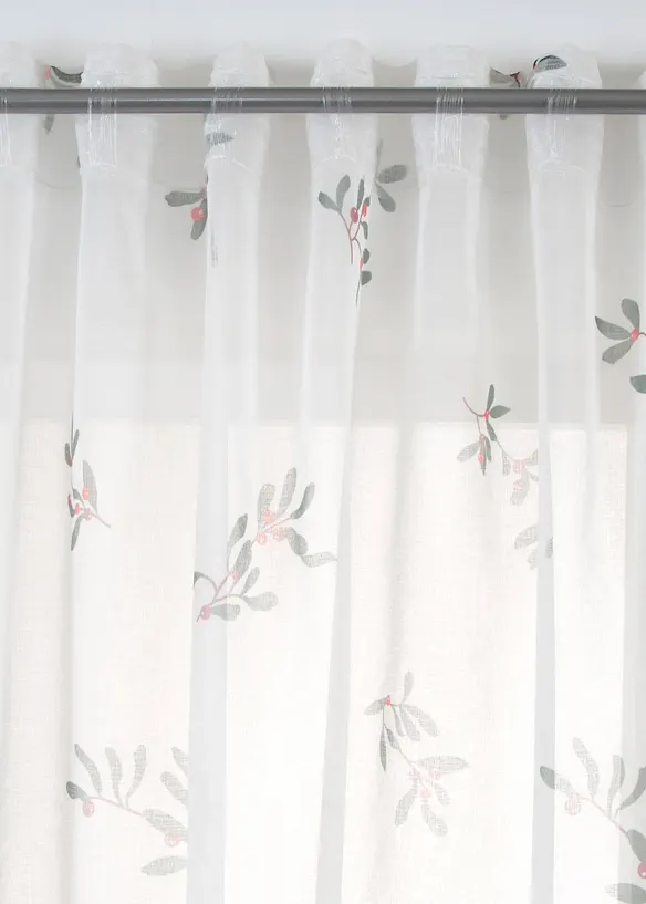 Gardin med mistelteinmønster (1-pack), bonprix