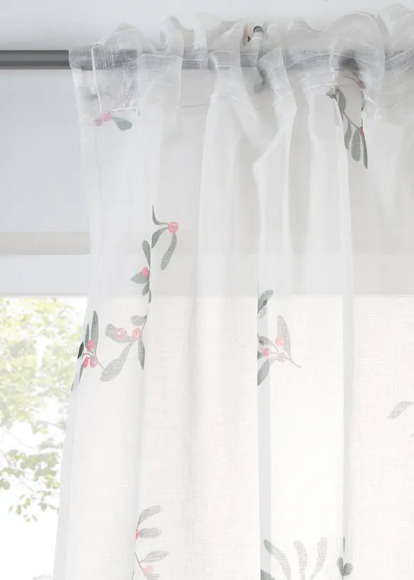 Gardin med mistelteinmønster (1-pack), bonprix
