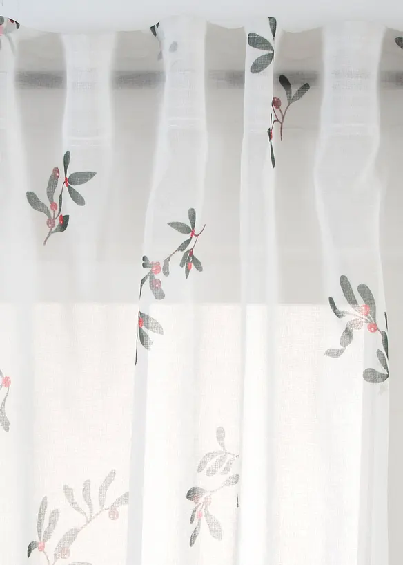 Gardin med mistelteinmønster (1-pack), bonprix