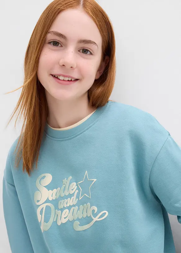 Oversized sweatshirt i 100% økologisk bomull, bonprix