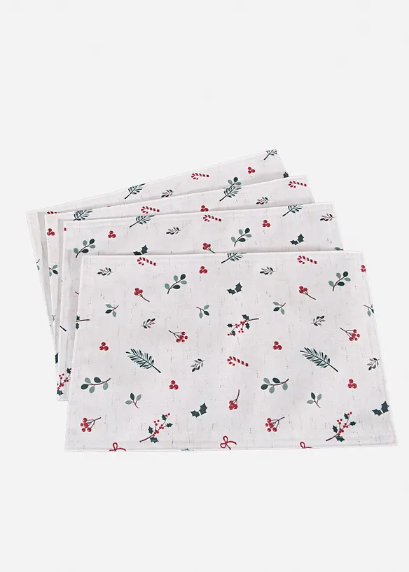 Bordbrikker med julemotiv (4-pack), bonprix