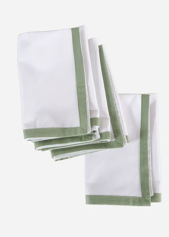 Tøyservietter i økologisk bomull (4-pack), bonprix