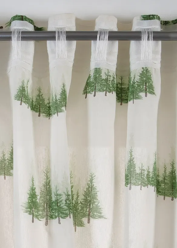 Gardin med juletremønster (1-pack), bonprix
