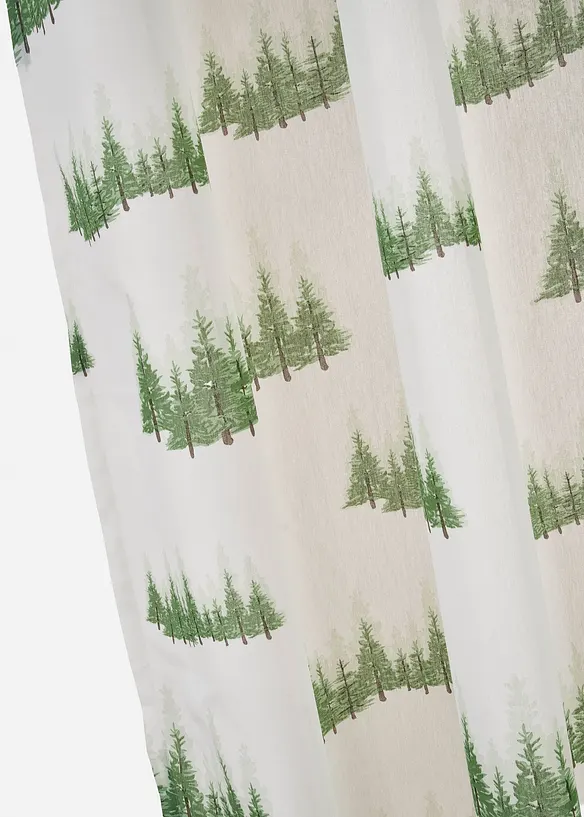 Gardin med juletremønster (1-pack), bonprix