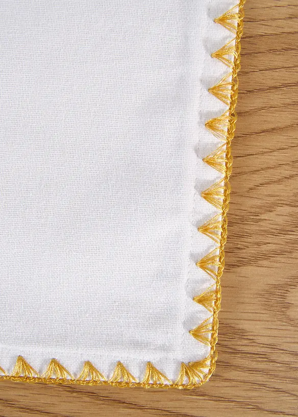 Bordbrikker i økologisk bomull med glansbord (2-pack), bonprix