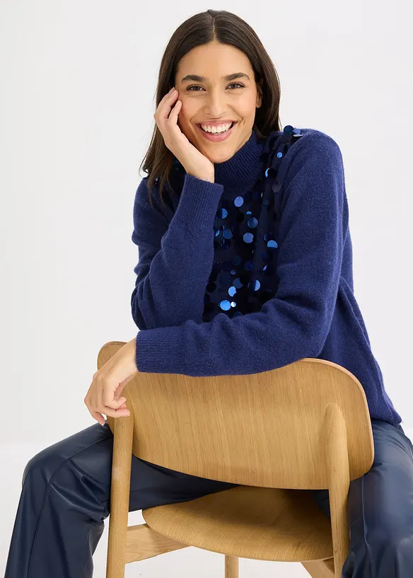 Genser med paljetter, bonprix