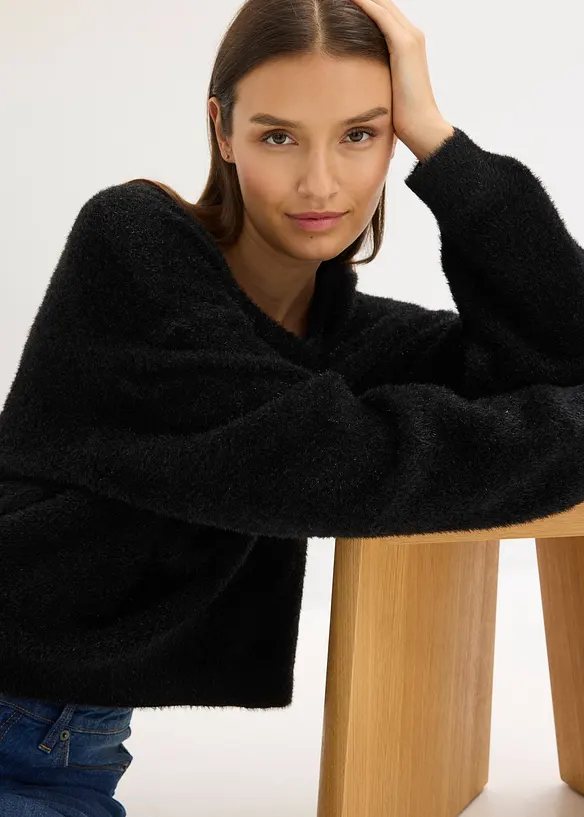 Finstrikket genser, bonprix