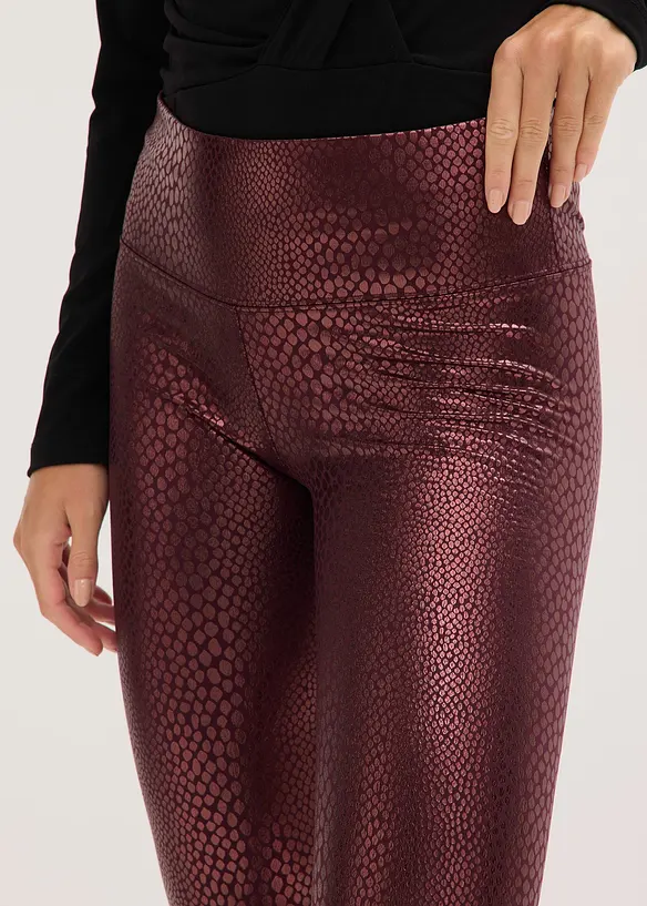 Skimrende leggings i imitert skinn, bonprix