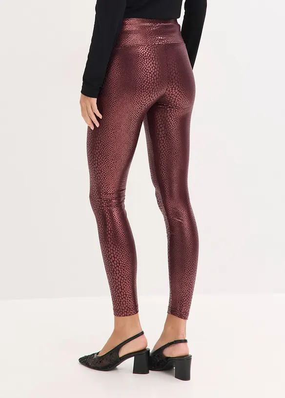 Skimrende leggings i imitert skinn, bonprix