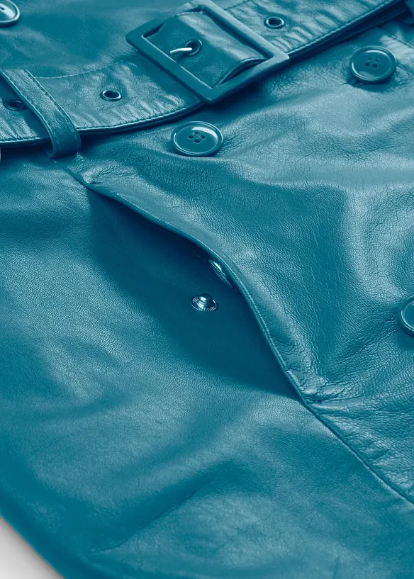 Skinnjakke i lammenappa og trenchcoat-modell, bonprix