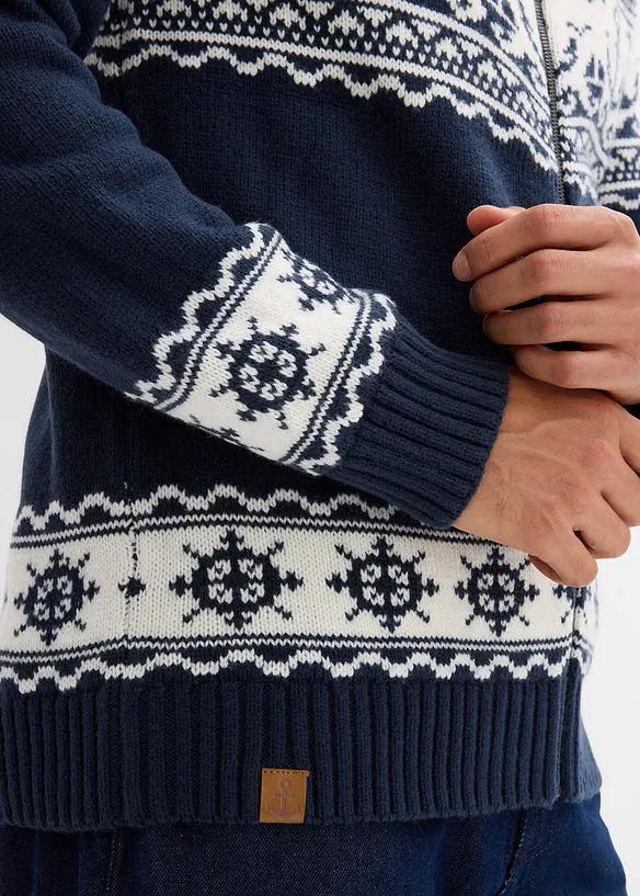 Cardigan med koftemønster, bonprix