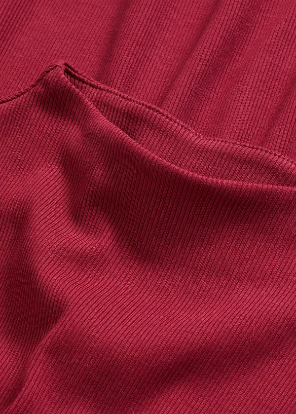 Langermet topp i ribbemateriale, bonprix