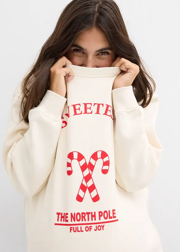 Mamma- og ammesweatshirt av myk økologisk bomull, bonprix