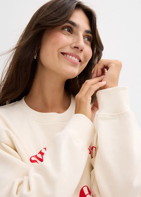 Mamma- og ammesweatshirt av myk økologisk bomull, bonprix