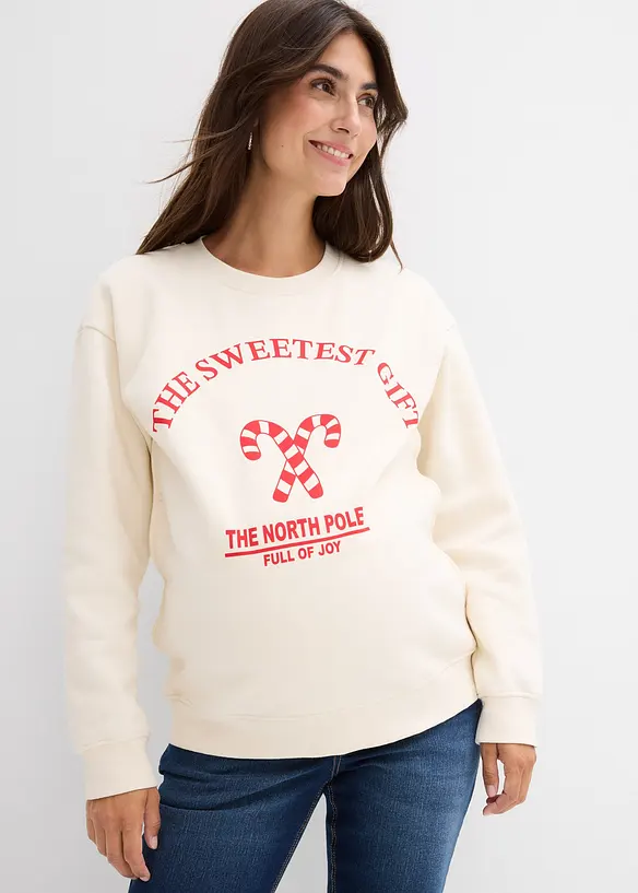 Mamma- og ammesweatshirt av myk økologisk bomull, bonprix