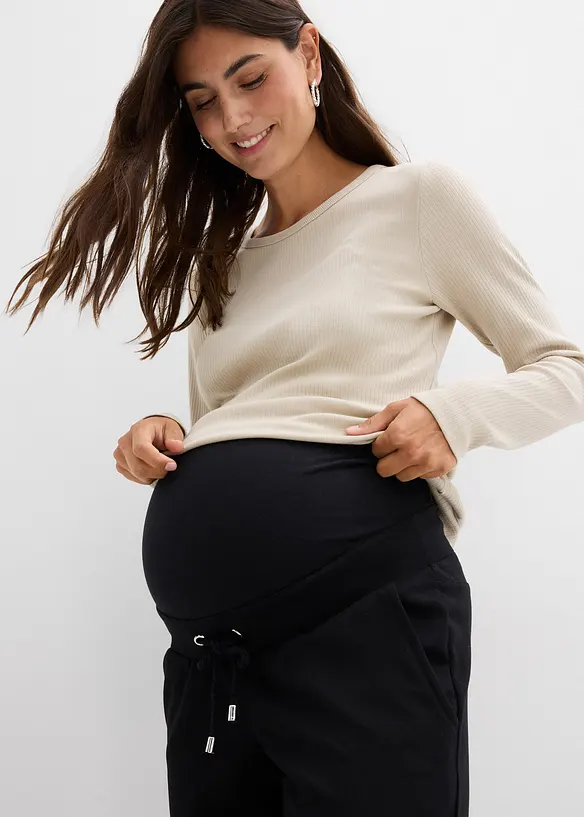 Pull on-mammabukse i Punto di Roma-materiale med elastisk linning, bonprix