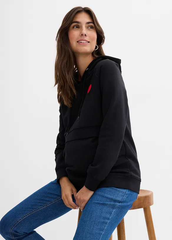 2-i-1-mamma- og ammesweatshirt av økologisk bomull, bonprix